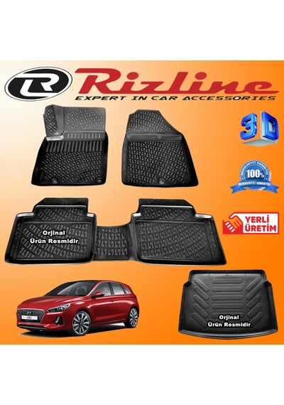 Hyundai I30 3D Paspas + Bagaj Havuzu 2017 Sonrası Set Rizline N11.21460