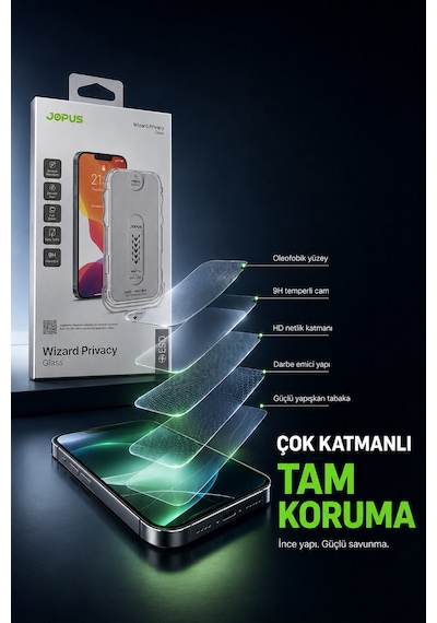 Temperli Cam Hayalet Ekran Koruyucu Tam Kaplayan Kolay Uygulama Aparatlı Seti Kiti Kırılmaz - 13 / 13 Pro / 14 / 16e / 17e