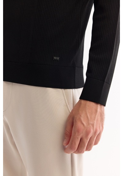 Avva Erkek Siyah Polo Yaka Fermuarlı Rayon Tüylenmeyen Dokulu Triko Regular Fit Kazak A52y5019 Avva Erkek Siyah Polo Yaka Fermuarlı Rayon Tüylenmeyen Dokulu Triko Regular Fit Kazak A52y5019