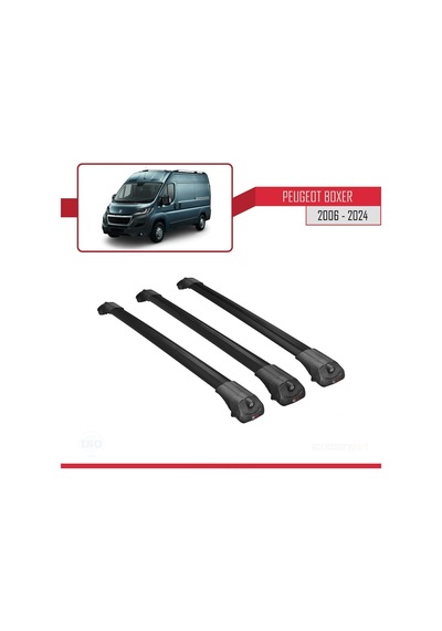 Peugeot Boxer 2006 Ve Sonrası İle Uyumlu Ace-1 Ara Atkı Tavan Barı Siyah 3 Adet Bar