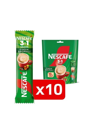 Nescafe 3ü1 Arada Fındık Aromalı Kahve 17 Gr X 40 Adet Çözünebilir
