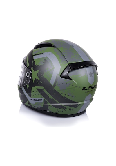 Ls2 Rapıd 2 Thunder Birds Kapalı Motosiklet Kaskı Yeşil - Siyah
