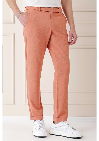Efor Comfort Fit Belden Kumaş Kemerli Pamuk Oranj Jogger Pantolon P 1154 Turuncu