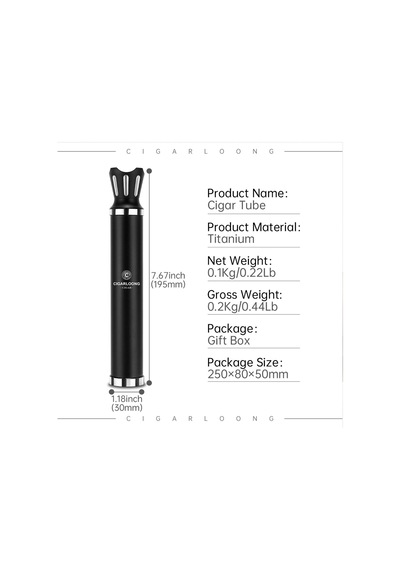 Cigarloong Metal Puro Kılıfı Delicili Sehpalı Tekli Siyah 60 Ring