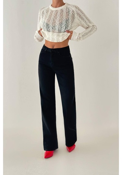 Lacarino 7596 Kadın Jean Pantolon Black