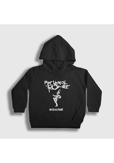 Presmono Unisex Çocuk Parade My Chemical Romance Kapüşonlu Sweatshirt Siyah