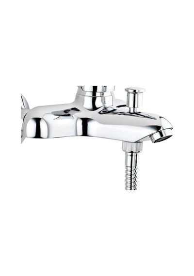 Viva Banyo Bataryası A41045, Duvardan Montaj, Krom, Seramik Kartuşlu, Pirinç Gövde Çok Renkli