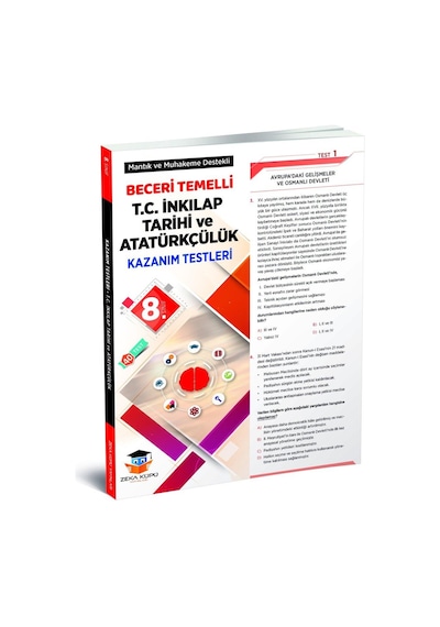 8. Sınıf Beceri Temelli T.C. İnkılap Tarihi ve Atatürkçülük Kazanım Testleri -  Zeka Küpü Yayınları
