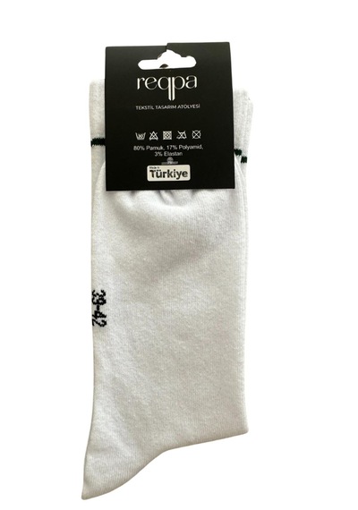 Reqpa Premium Uzun Beyaz Çorap