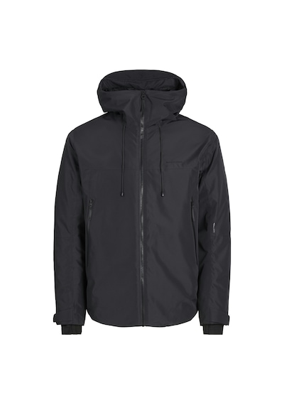 Jack & Jones Jack Jones Erkek Softshell Su Geçirmez Siyah Mont 12262093 Siyah