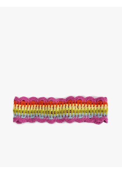 Koton Çizgili Örme Saç Bandı Multıcolor 5sak50045aa Mavi