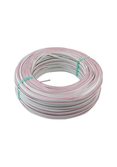 Cca 2X0.75 Bitişik Kordon Kablo Beyaz 100 Metre 0.18X24 Kesit