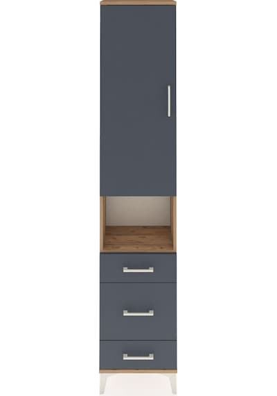 Arges Dolap 4 Raflı 3 Çekmeceli Tek Kapaklı 44x30x221 Çam-ant... Çam