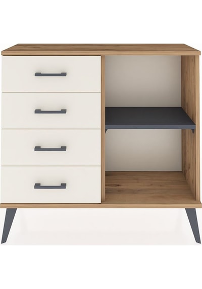 Arges Şifonyer Tek Raflı 4 Çekmeceli 88x30x80 Çam-antrasit/aytaşı Antrasit/aytaşı Arges Şifonyer Tek Raflı 4 Çekmeceli 88x30x80 Çam-antrasit/aytaşı Antrasit/aytaşı