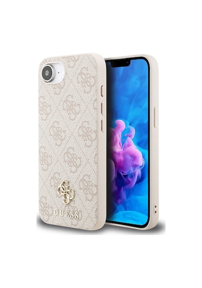 Apple iPhone 16e Uyumlu Kılıf Guess Lisanslı M-safe Şarj Özellikli Small 4g Classic Kapak Pembe