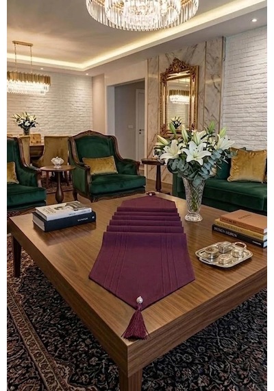Çizgili Tek Runner, Colber Tek Runner 40x140cm Mürdüm Diğer