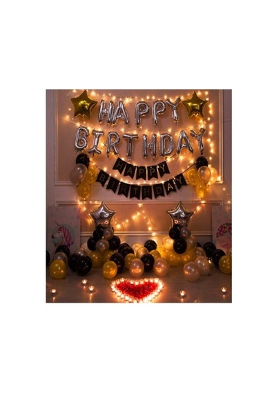Bidolumutluluk Happy Bırthday Led Işık Eğlence Yetişkin Doğum Günü Seti