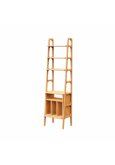 Woodesk Pierre, Ahşap Kitaplık Ve Raf Ünitesi, Tik Renk Woodesk Pierre, Ahşap Kitaplık Ve Raf Ünitesi, Tik Renk