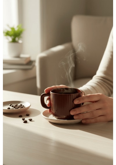 El Yapımı 260 Ml Bordo Parlak Seramik Mug Çay Kahve Kupası Mıt1303 Bordo