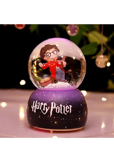 Mobgift Harry Potter Model 2'li Mini Boy Kar Küresi Süpürgeli Ve Baykuşlu 6 Cm