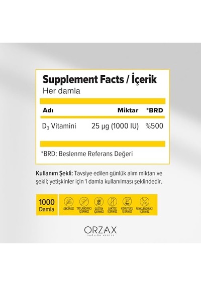 Vitamin D3 Damla 1000 Iu 50 Ml