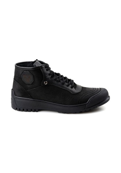 Pierre Cardin 382105 Erkek Kürklü Deri Bot Siyah