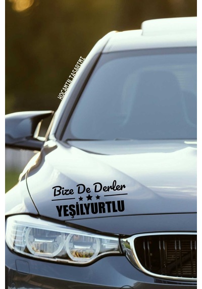 Malatya Yeşilyurt Dekoratif Araç Yazısı Malatya Bize De Derler Yeşilyurtlu 40x15 Cm Dekoratif Yazı 40 CM - Siyah
