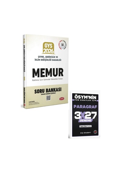 Data 2026 Gys Çevre, Şehircilik Ve İklim Değişikliği Bakanlığı Memur Soru Bankası Çözümlü+ Evp Akademi Paragraf