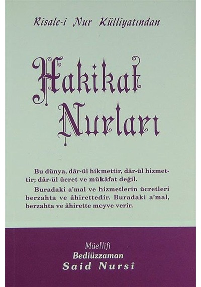 Hakikat Nurları -Orta Boy (Kod:414) / Bediüzzaman Said Nursi