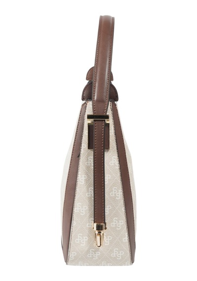 Silver Polo Sp1187 Kadın Omuz Çantası Monogram Taş-kahve