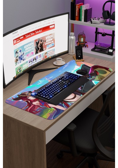 Chasca Genshin Impact Anime Gacha V1 - 90x40 Xxl Gaming Mouse Pad Fare Altlığı