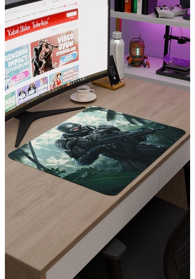 Crysis Kaymaz Dikişli Kauçuk Oyuncu Mousepad V2 - 48x40 Xl Gaming Mouse Pad Fare Altlığı