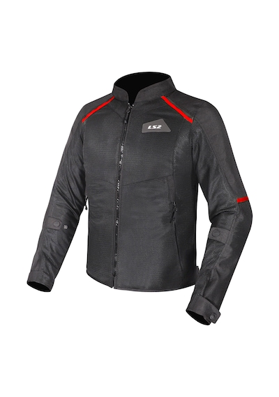 Ls2 Breeze Yazlık Fileli Mont Siyah-kırmızı