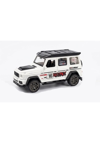 Duman Çıkaran 3 Buton Fonksiyonlu Işıklı Müzikli Sesli Sürtmeli 4x4 Arazi Aracı Temalı Oyuncak Araba Beyaz