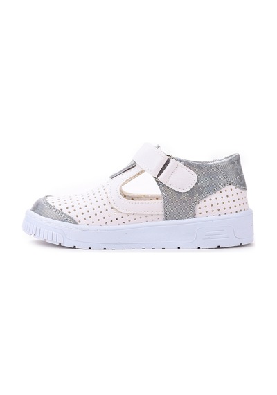 Kiko Kids Kız Çocuk Günlük Ayakkabı Arz 2324 Beyaz - Gümüş