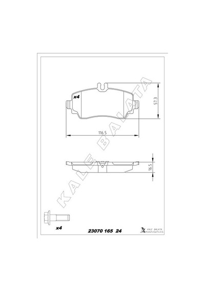 Kale-balata Fren Balatası On Mercedes A-class W168 23070-m00-00-kd11 A1684201320