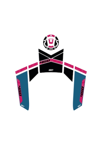 GP Kompozit CF Moto 450 MT 2024 Uyumlu Tank Pad Mavi