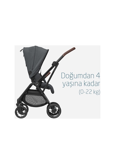 Maxi-cosi Leona2 Çift Yönlü Uzatılabilir Sırt Desteği Tam Yatabilir Bebek Arabasıtwillic Graphite