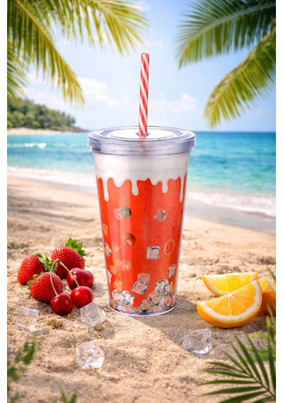 Emilahome Limeshake Bardak 600 Ml Kırmızı - 868895531 Kırmızı
