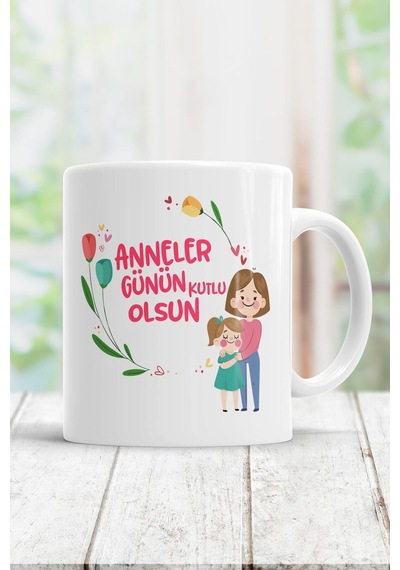 Anneler Günün Kutlu Olsun Kupa Bardak 80 Beyaz