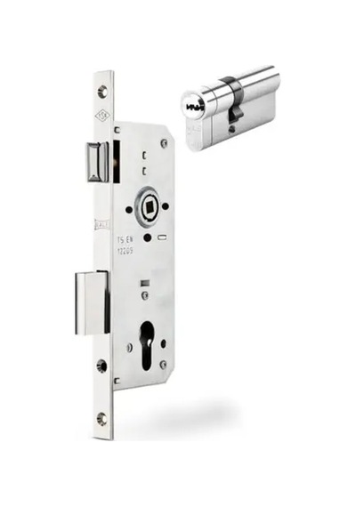 Kale 152rp 45mm Standart Daire Kilidi Rozet Delikli Oval-krom 18 Mm Aynalı 68mm Silindirli