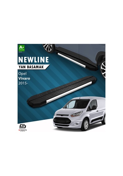 S-dizayn Opel Vivaro B Kısa Şase Newline Krom Yan Basamak 223 Cm 2015-2018 A+ Kalite