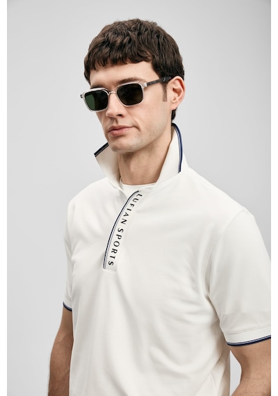 Lufian Lord Erkek Polo Yaka T-shirt 111040252 Ekru
