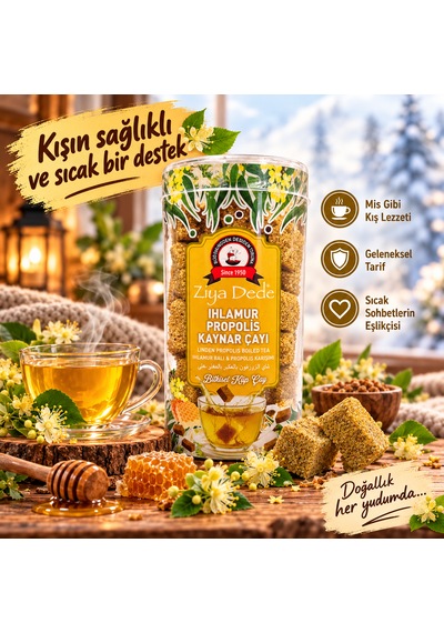 Ziya Dede 2'li Avantaj Paketi Ihlamur Propolis Kaynar Çay, Nane Limon Melisa Çayı, Bitki Çayı Çeşitleri Geleneksel Lezzetler Pratik Hazırlanan İkili Ekonomik Set