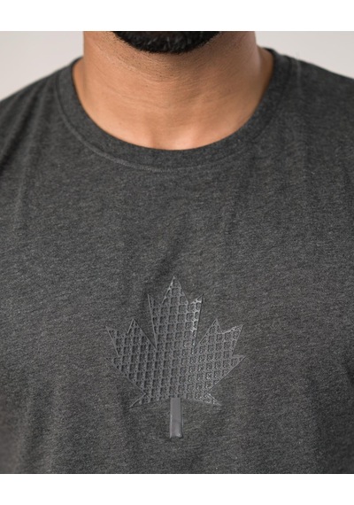 Paul Martin Bisiklet Yaka Önü Baskılı Pamuklu Basic Regular Fit T-shirt Antrasit