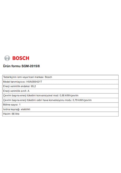 Bosch HXA090H21T 66 LT Ocaklı Fırın
