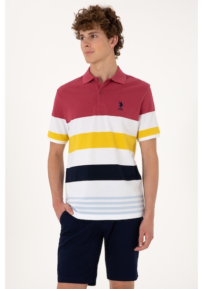 U.S. Polo Assn. Erkek Regular Fit Polo Yaka Vişne Tişört 50306820-VR223