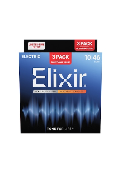 Elixir 010-046 Nanoweb Elektro Gitar Teli Ekonomik 3'lü Set 16567