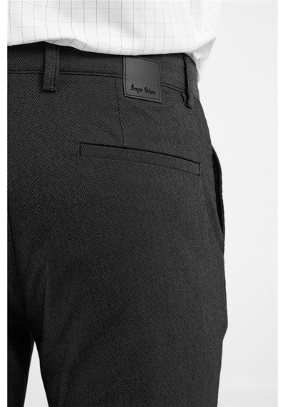 İmza Siyah Yan Cep Düz Paça Pamuklu Slim Fit Chino Casual Pantolon 1003255164 Siyah