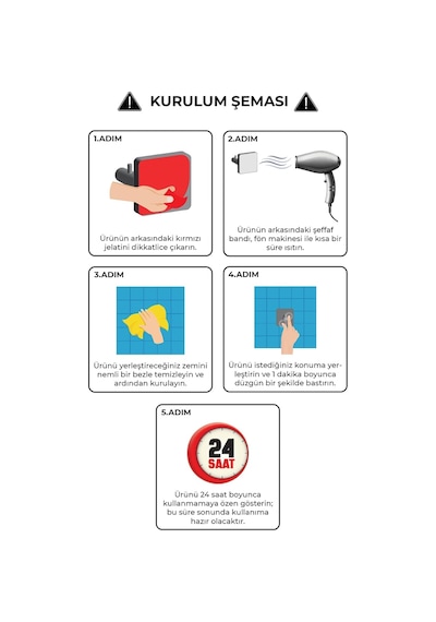 Zift Unique Ömür Boyu Paslanmaz Çelik Havlu Askısı - Yapışkanlı Montaj Havluluk - 45cm Banyo & Tuvalet Havlu Tut Çok Renkli